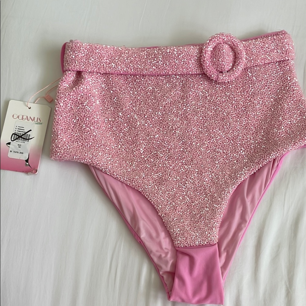 Oceanus Heidi Bikini Bottom Pink Size Medium